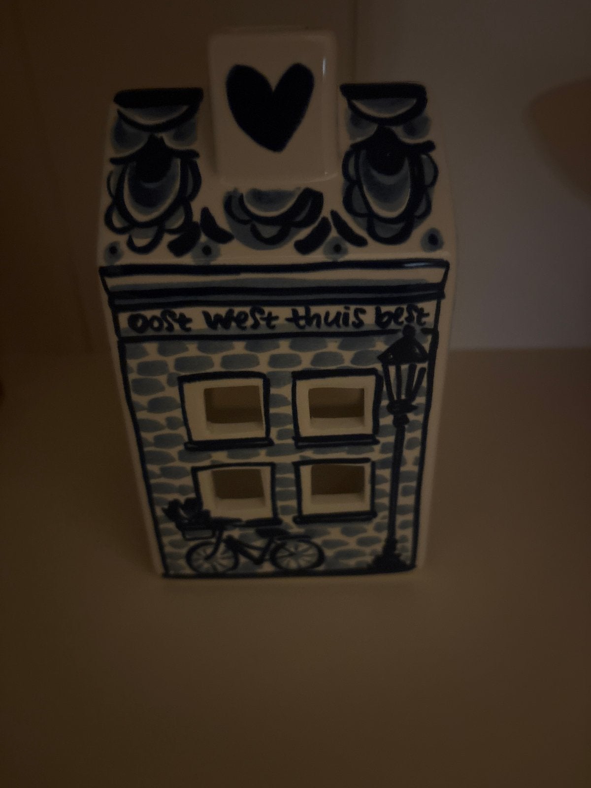 Blond Amsterdam Waxinelichthouder Delft blauw huisje, Blauw, Overige merken, Waxinelichthouder, Ophalen of Verzenden