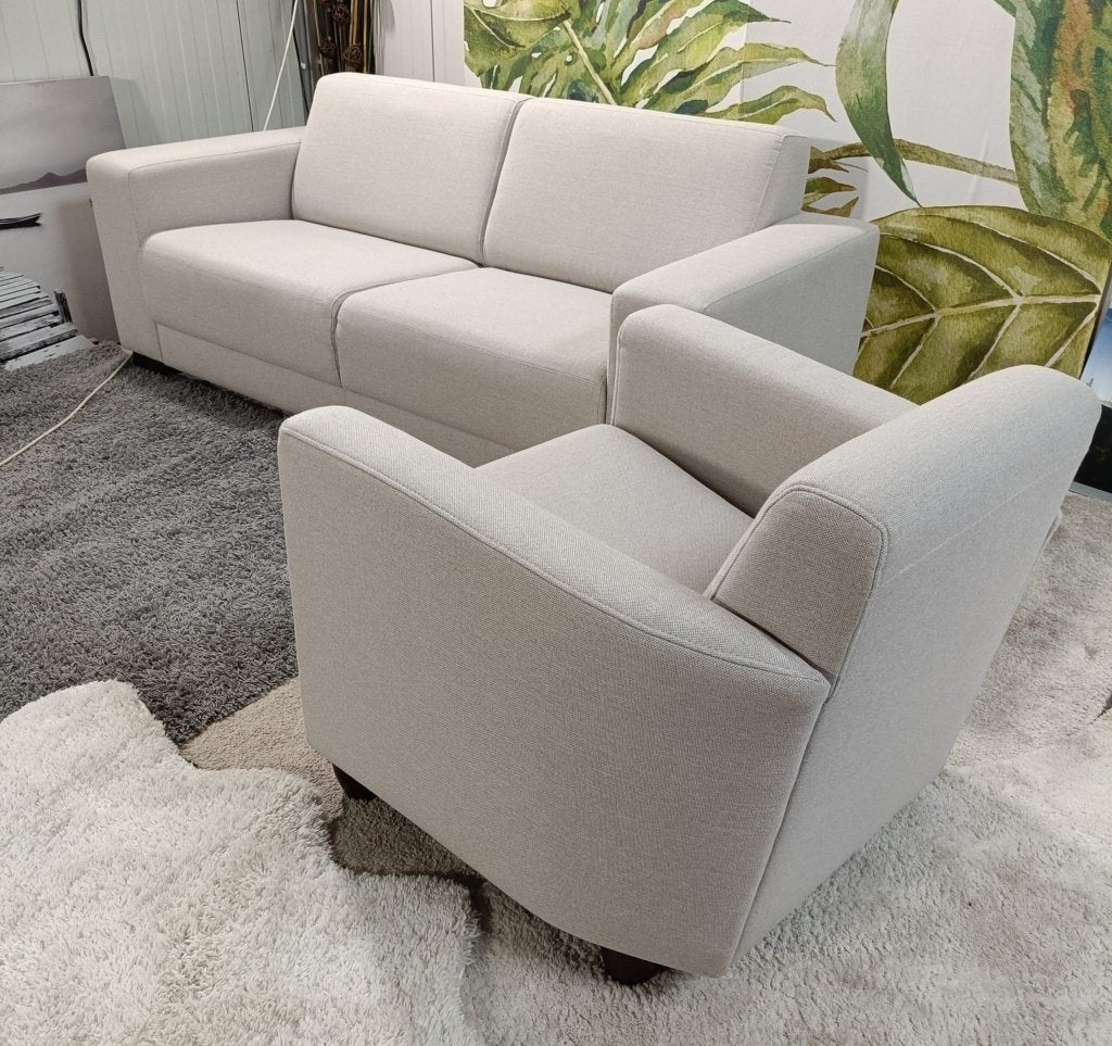 Mooi bank en fauteuil, als nieuw! (bezorgoptie), Ophalen, 75 tot 100 cm, Zo goed als nieuw, Stof