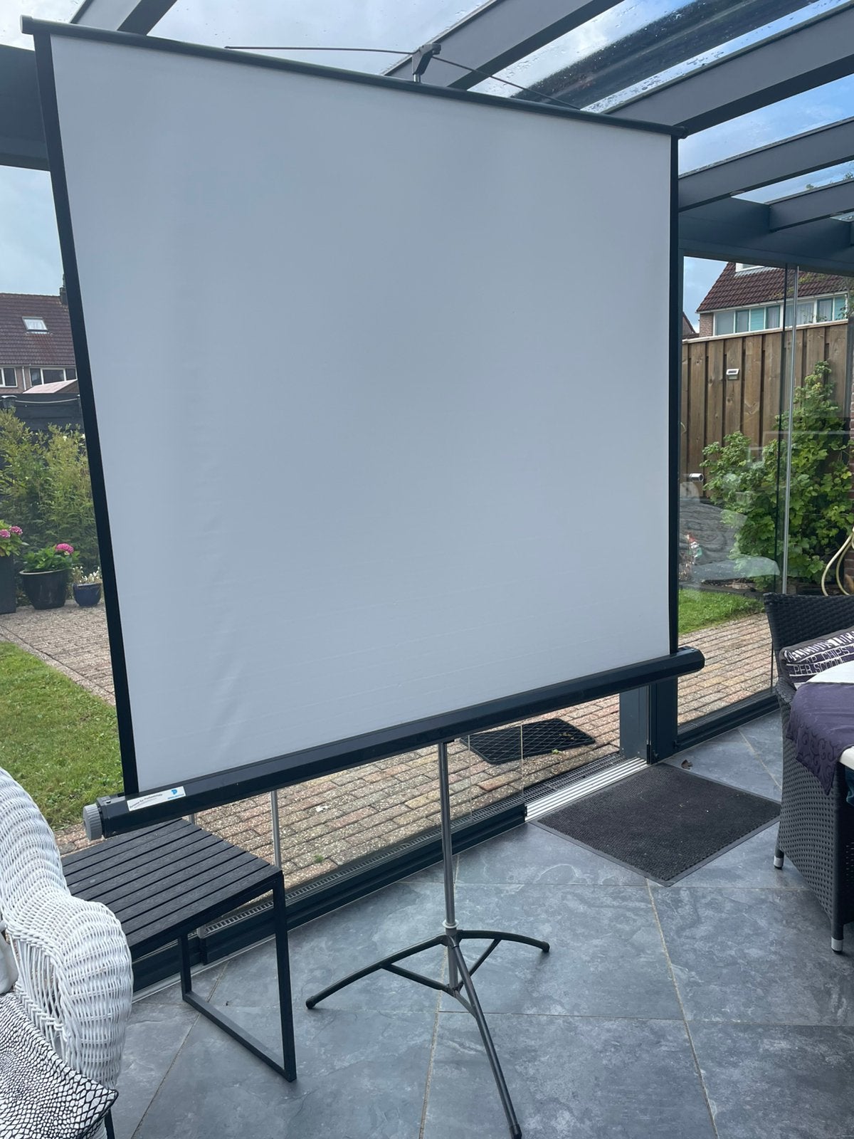 Projectiescherm tbv dia’s kijken of beamer 1.40X1.30, Ophalen of Verzenden, Zo goed als nieuw