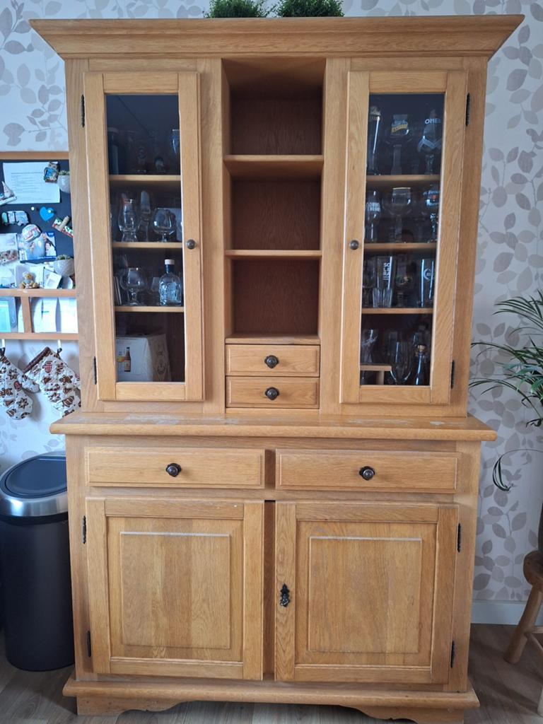 Buffetkast blank eiken, Huis en Inrichting, Ophalen, Gebruikt, 200 cm of meer, Eikenhout