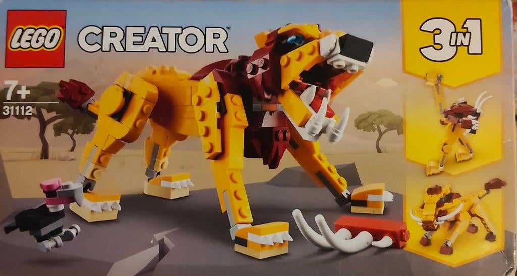 LEGO Creator 31112 Wilde Leeuw 3-in-1, Lego, Ophalen of Verzenden, Zo goed als nieuw, Compleet