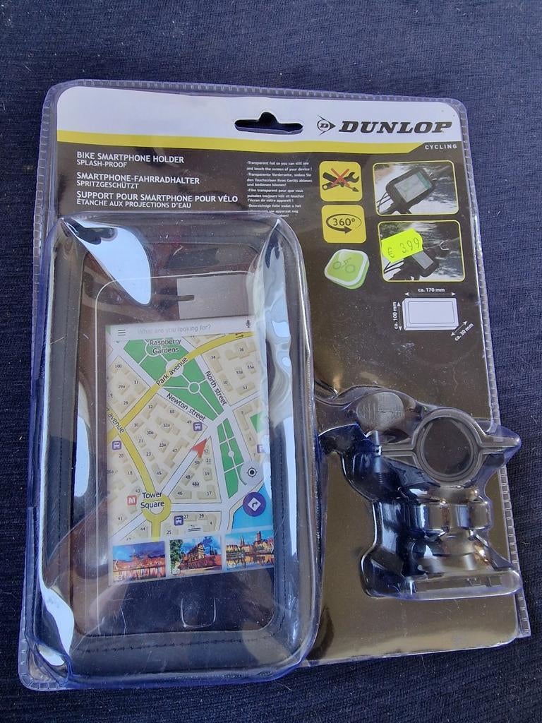 Dunlop Spatwaterdichte Smartphonehouder voor Fiets, Ophalen of Verzenden, Nieuw, Dunlop