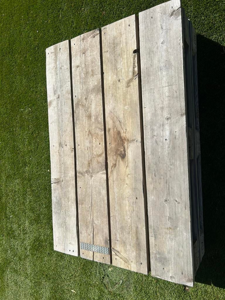 Tafel voor buiten, Ophalen of Verzenden, Gebruikt, Rechthoekig, Hout