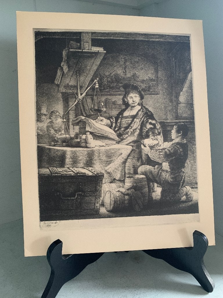 Rembrandt van Rijn - De Goudweger (1639) - Lichtdruk, Dagelijks leven, Ets, Origineel, 1600 - 1699
