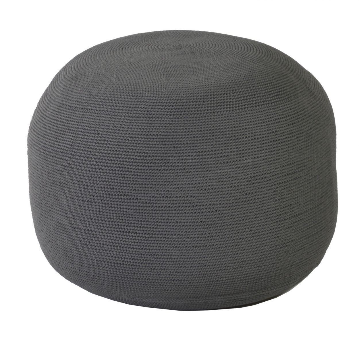 Borek chrochette poef antraciet 65 cm, Luxe, Ophalen of Verzenden, Zo goed als nieuw, Stof