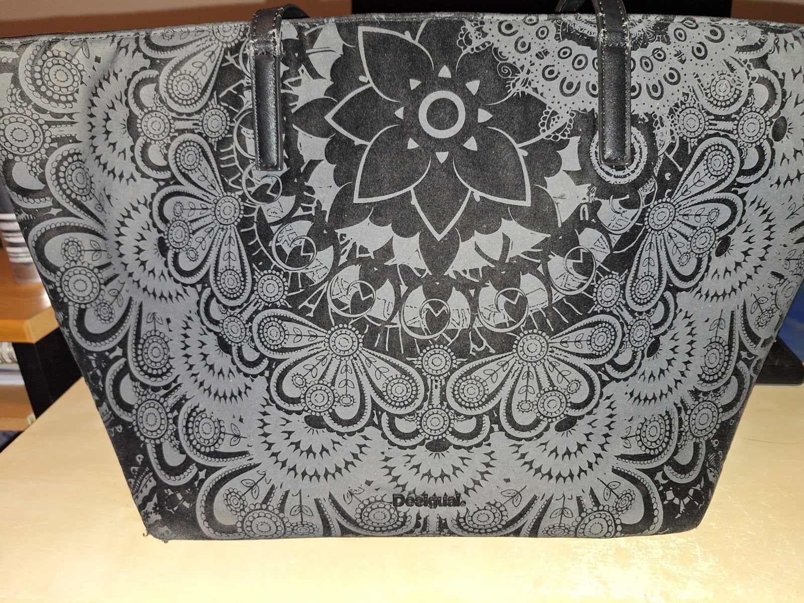 Desigual Shopper Tas - Zwart met Mandala Print, Ophalen of Verzenden, Gebruikt, Zwart, Shopper