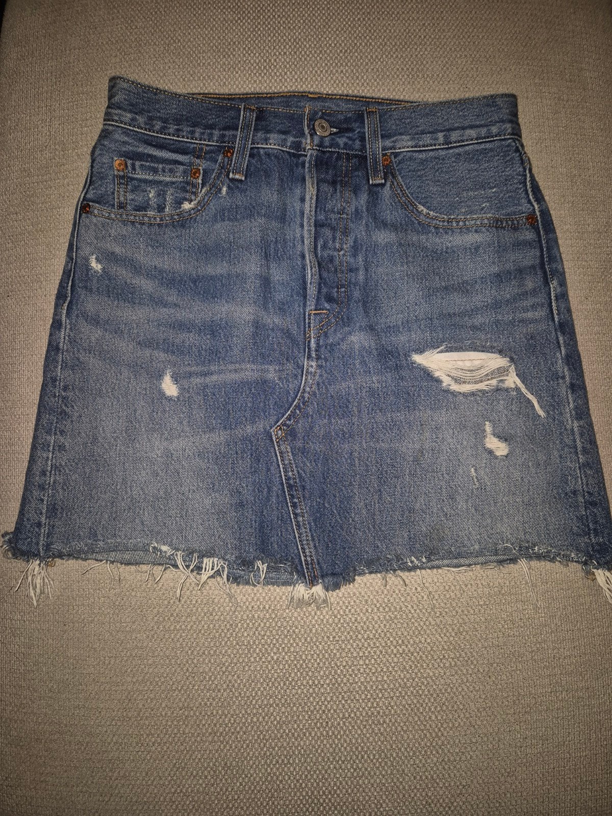 Levi's jeansrok maat 27 blauw, Blauw, Ophalen of Verzenden, Maat 34 (XS) of kleiner, Gedragen