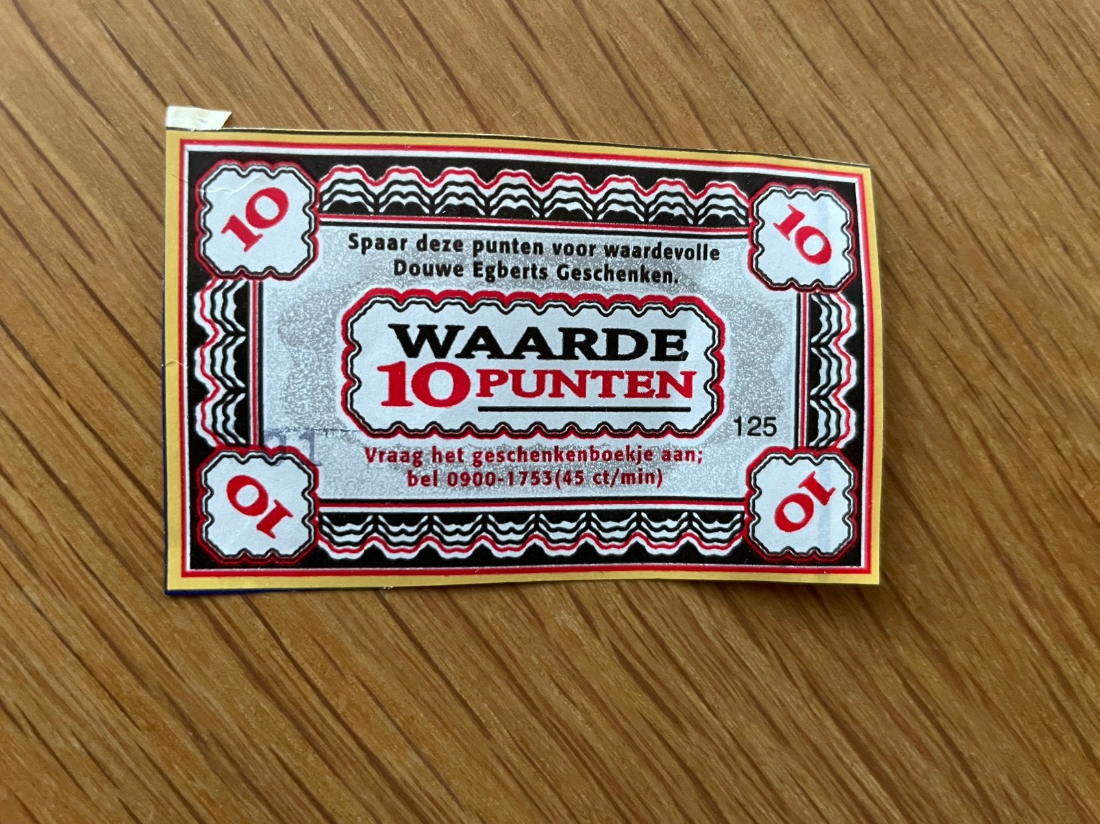 Douwe egberts punten 2500, Hobby en Vrije tijd, Spaarzegeltjes, Ophalen of Verzenden, Koffie of Thee, Zegels, Bonnen of Punten