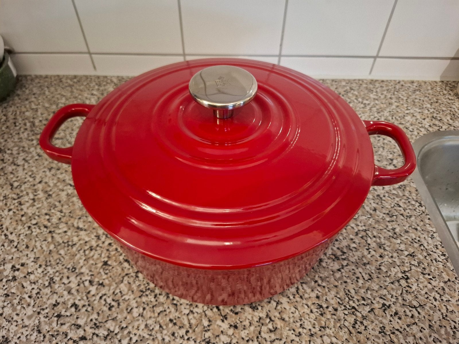 Nieuwe BK bourgogne 24cm braadpan, Met deksel, Gietijzer, BK, Nieuw