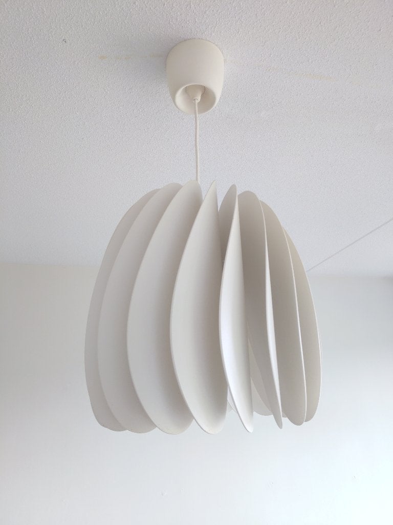 IKEA SKYMNINGEN Hanglamp Pendant Light Wit - 42cm x 38cm, Ophalen of Verzenden, Zo goed als nieuw, Kunststof, E27 (groot)