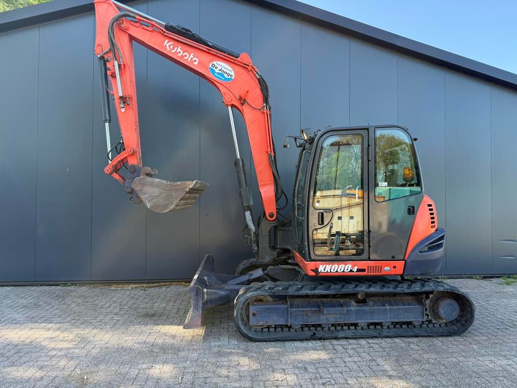 Minigraver kubota kx 080, Zakelijke goederen, Machines en Bouw | Kranen en Graafmachines, Ophalen, Graafmachine