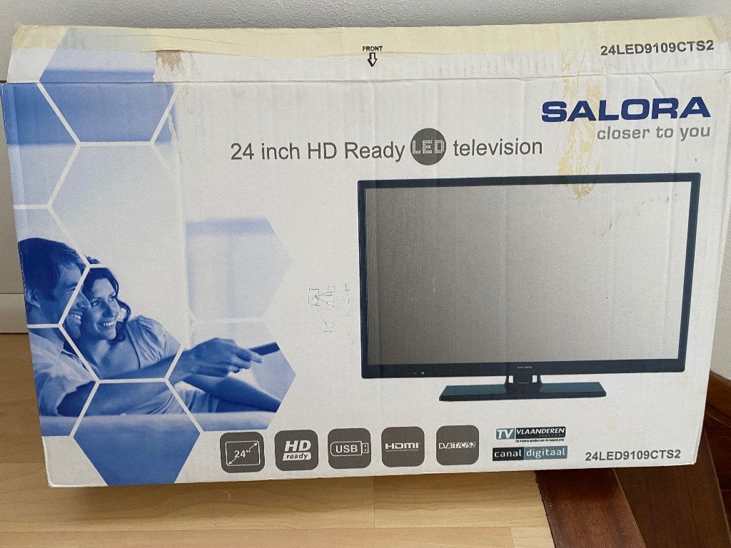 Salora 24 inch HD tv, Ophalen of Verzenden, Zo goed als nieuw, 50 Hz, Overige merken