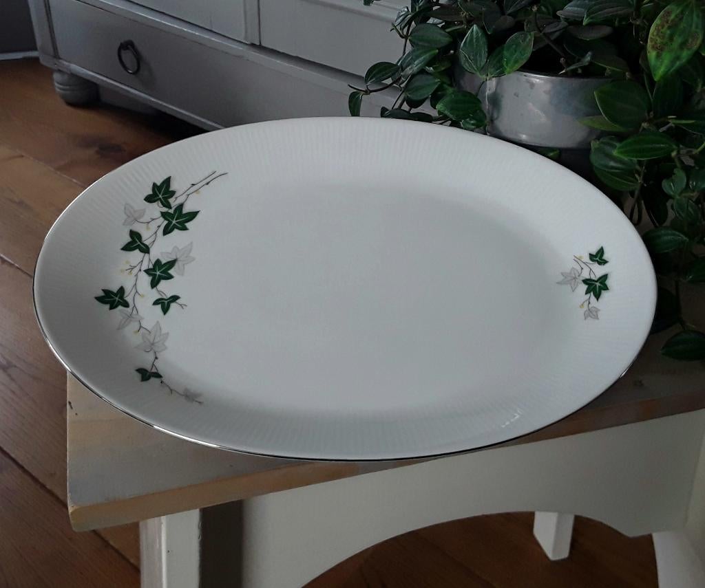 Schaal Winterling Marktleuthen Bavaria - wit groen grijs - l, Antiek en Kunst, Antiek | Schalen, Ophalen of Verzenden