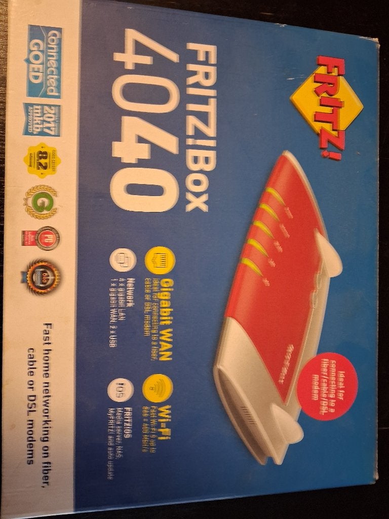 Modem feitzbox 4040, Computers en Software, Ophalen, Nieuw, Router met modem, Fritz!box