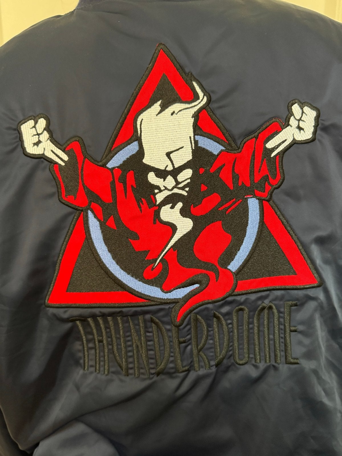 Thunderdome vs DJ Promo Bomberjack XXL - Zo goed als nieuw, Ophalen, Zo goed als nieuw, Overige maten, Blauw