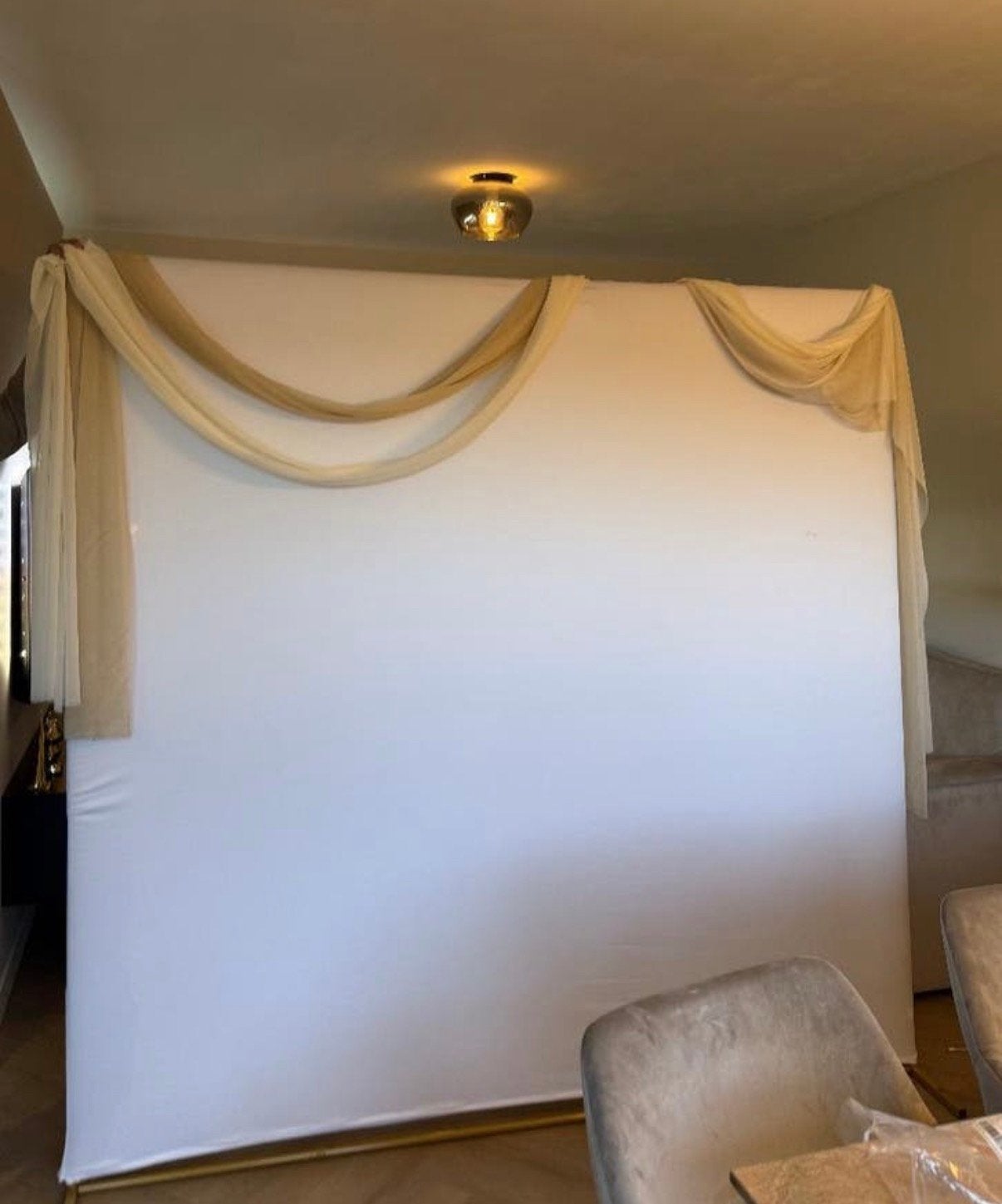 Backdrop / fotowand 200x200 cm wit, Ophalen of Verzenden