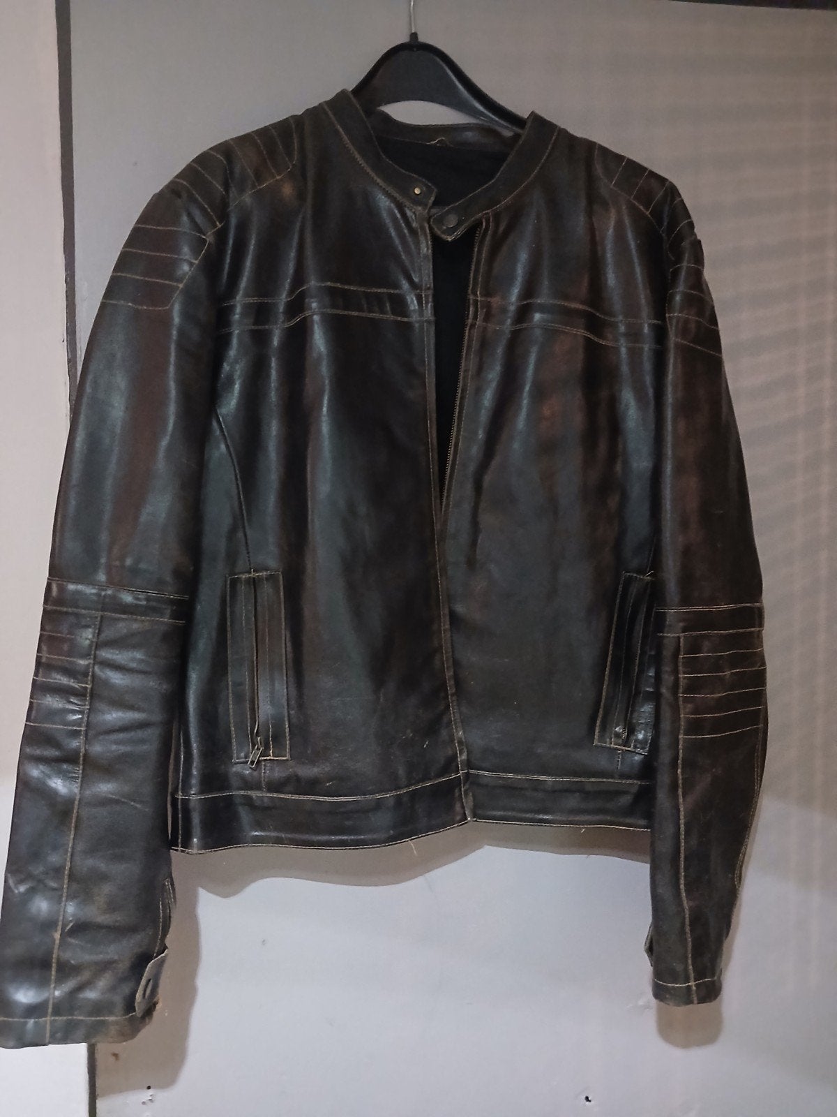 Heren leren jas - Echt leer - Maat L, Kleding | Heren, Maat 52/54 (L), Ophalen of Verzenden, Gedragen, Onbekend