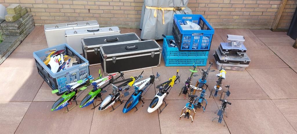 Grote partij rc helicopters met veel losse onderdelen, Ophalen, Gebruikt, Elektro, Helikopter