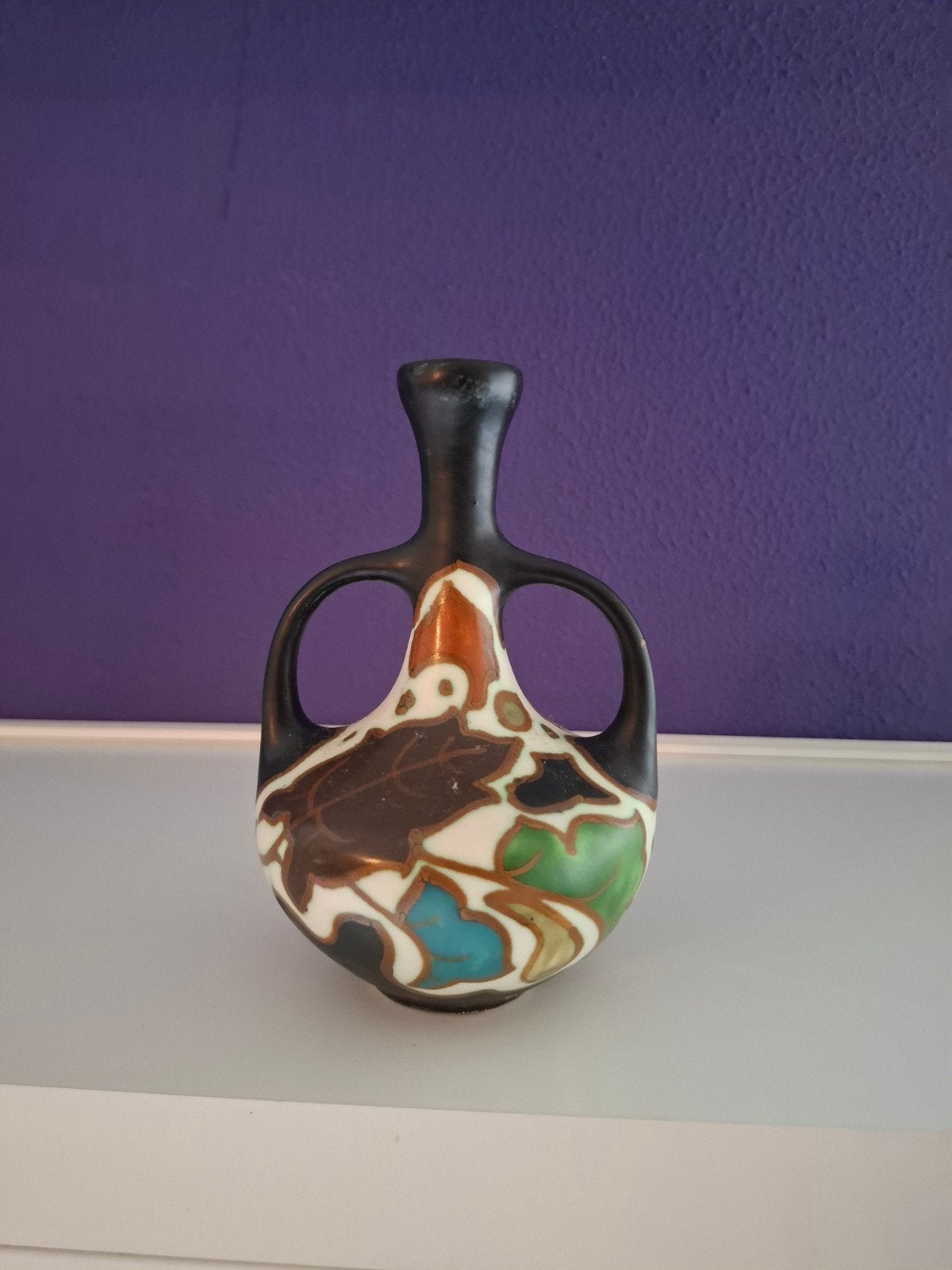 Arnhemsche Fayencefabriek Gouda plateel vaas – ca. 1930, Antiek en Kunst, Ophalen of Verzenden
