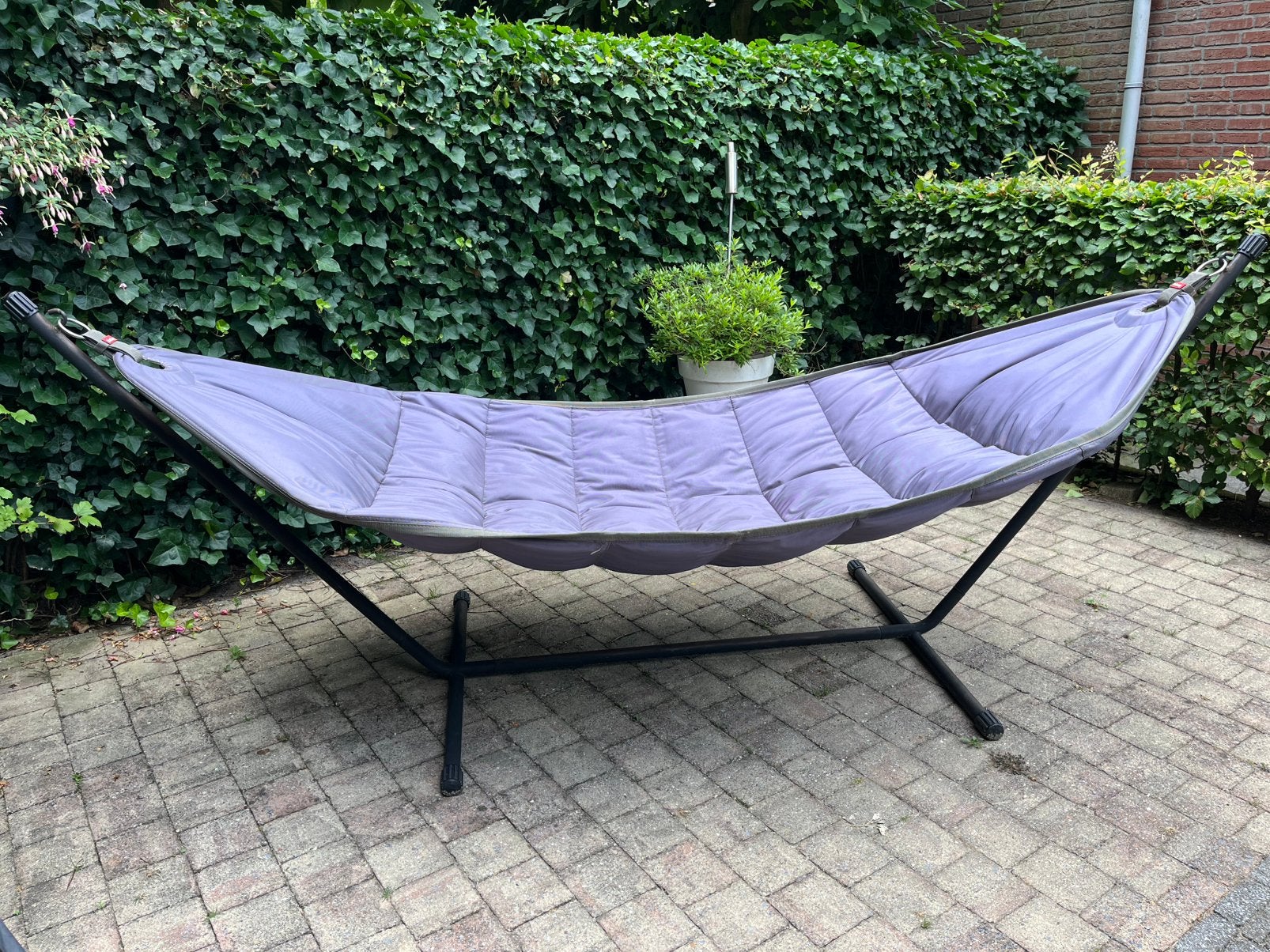 Fatboy Headdemock hangmat met standaard en opbergzakken, Tuin en Terras, Ophalen, Gebruikt, Meerpersoons, Opvouwbaar