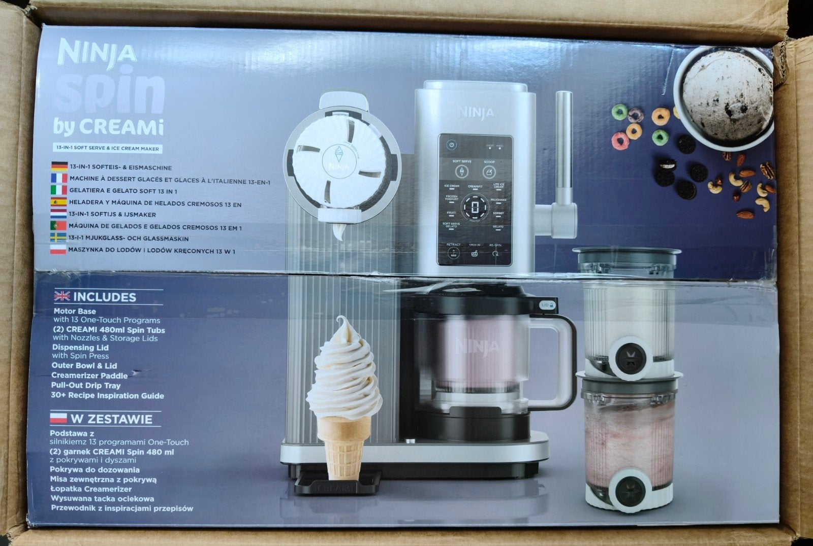 Ninja Spin Creami 13 in 1, Ophalen of Verzenden, Zo goed als nieuw, Koelelement