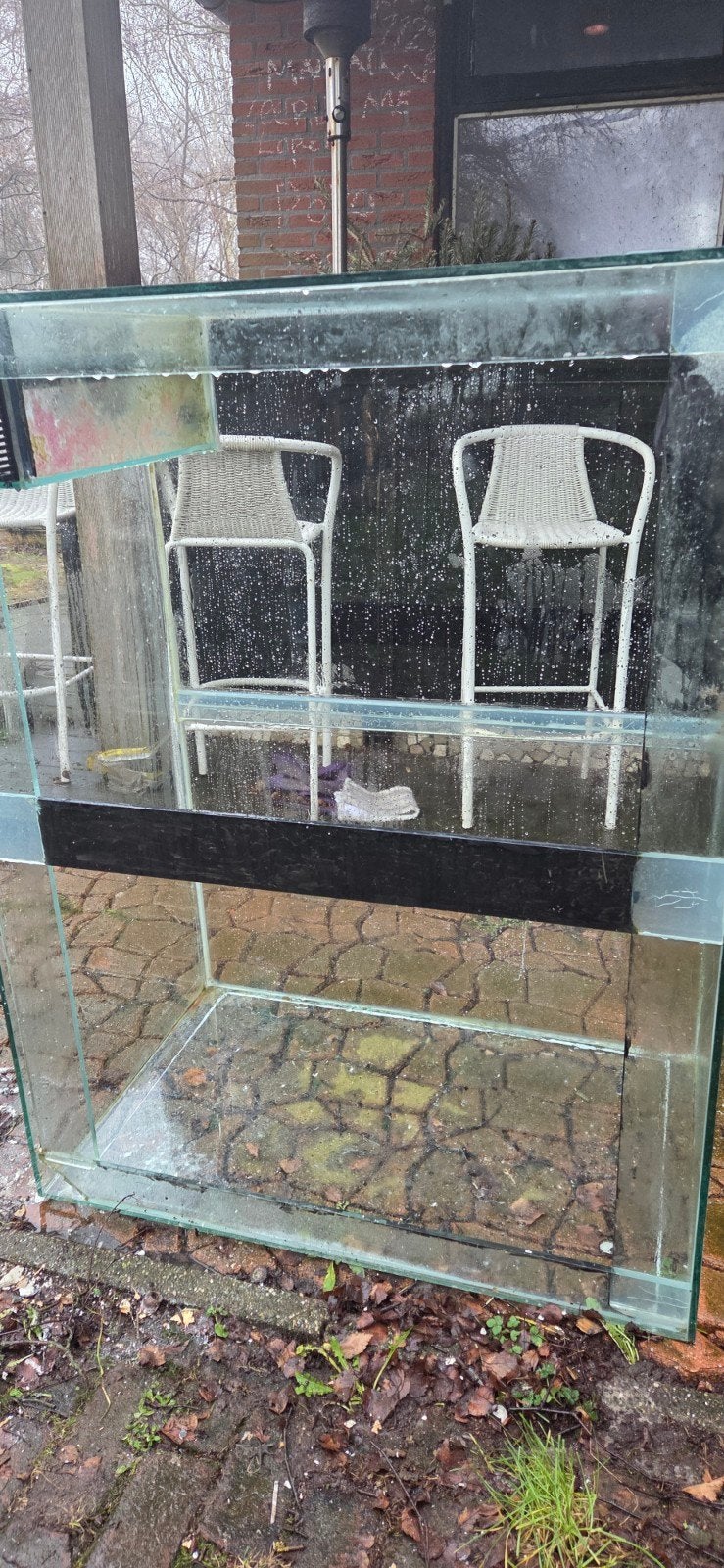 Leeg Zoutwater aquarium 800L+sumpfilter bak+stalen frame, Dieren en Toebehoren, Vissen | Aquaria en Toebehoren, Ophalen, Gebruikt