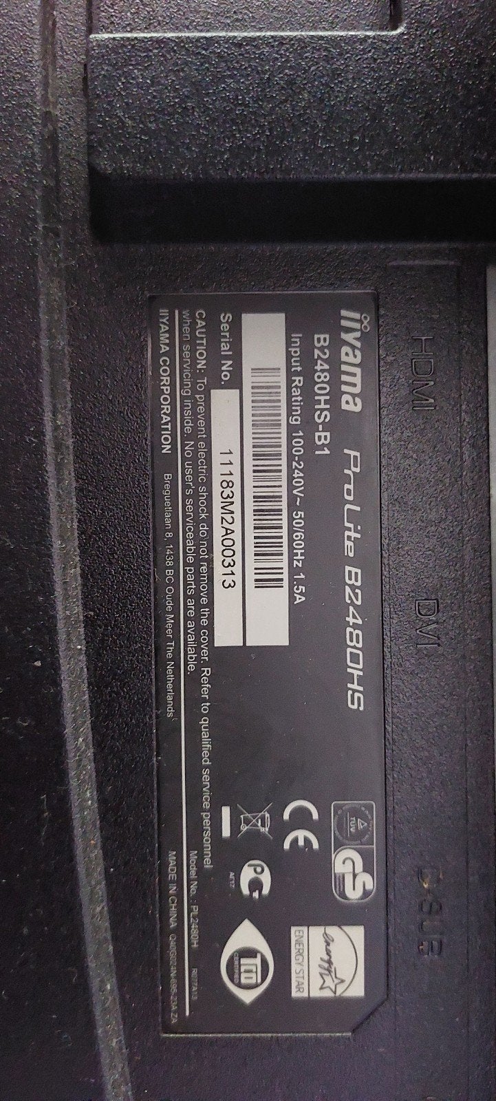 iiyama Prolite B2480HS 24", Ophalen of Verzenden
