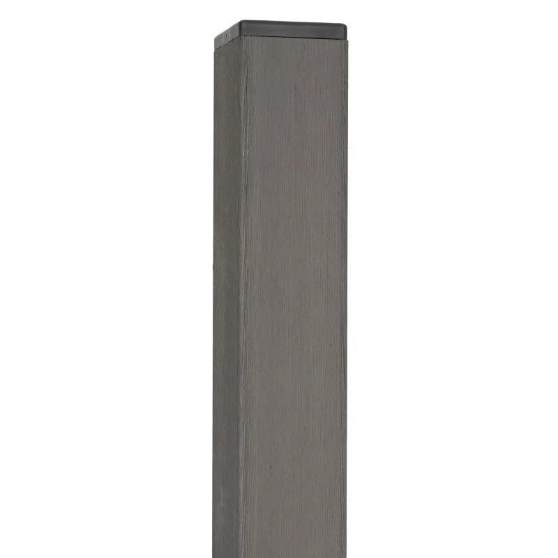 2 x Tuinpaal composiet Basic antraciet - houten kern, Ophalen, Kunststof, 1 tot 2 meter, Minder dan 3 meter