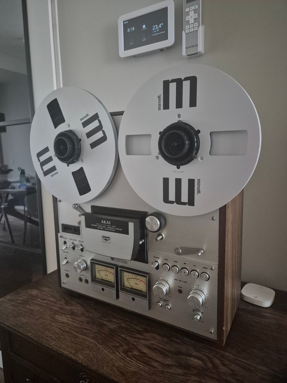 akai gx630d pro PRO studio 2 track HS 38cm gereviseerd, Ophalen, Bandrecorder