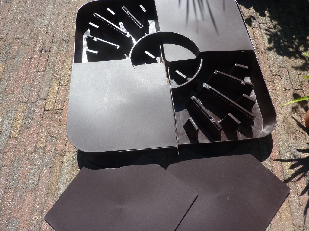 parasolvoet tegels, Tuin en Terras, Ophalen of Verzenden, Zo goed als nieuw, Minder dan 1 meter, Zweefparasol