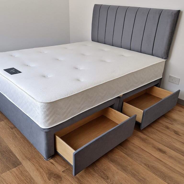 uitverkoop opbergbedden vanaf €379 120 140 160 180 x 200 cm, Verzenden, 140 cm, 200 cm, Grijs