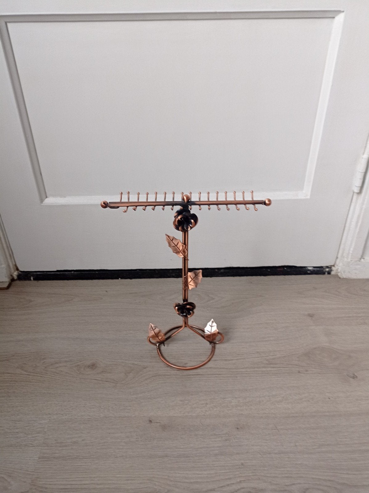 Metalen Rose Bloem Sieraden Stand - Brons, 32x27 cm, Ophalen of Verzenden, Nieuw
