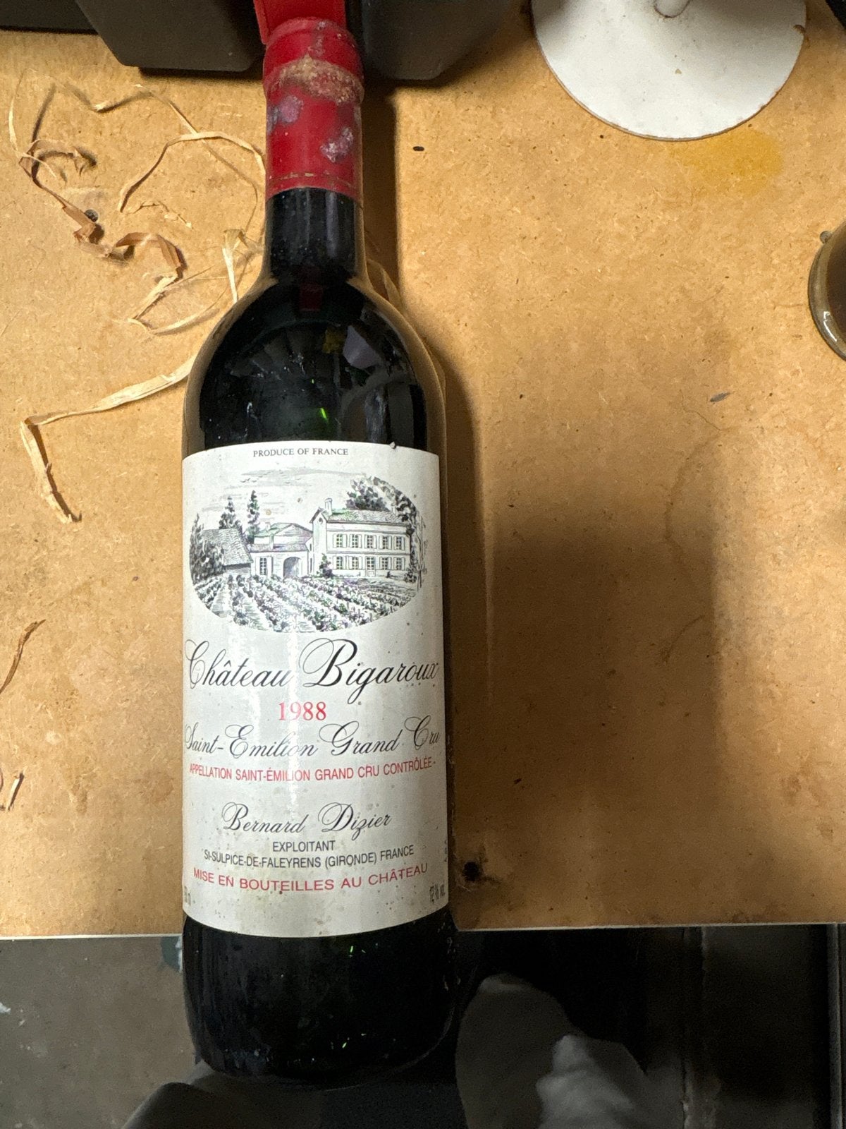 Château Bigaroux 1988 Saint-Émilion Grand Cru, Ophalen of Verzenden, Gebruikt, Frankrijk, Rode wijn