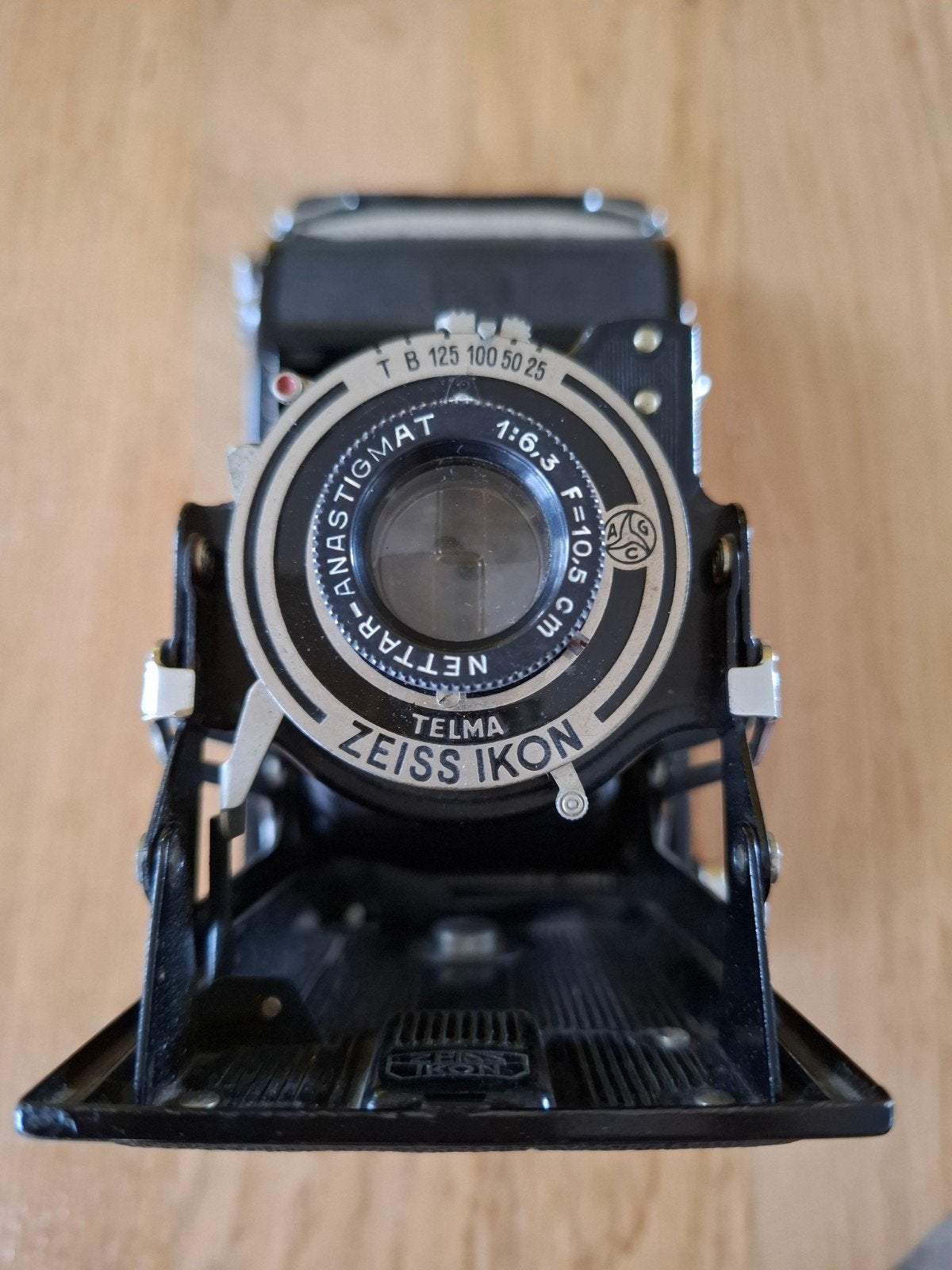 Vintage Zeiss Ikon Telma Nettar camera met lederen tas, Ophalen of Verzenden