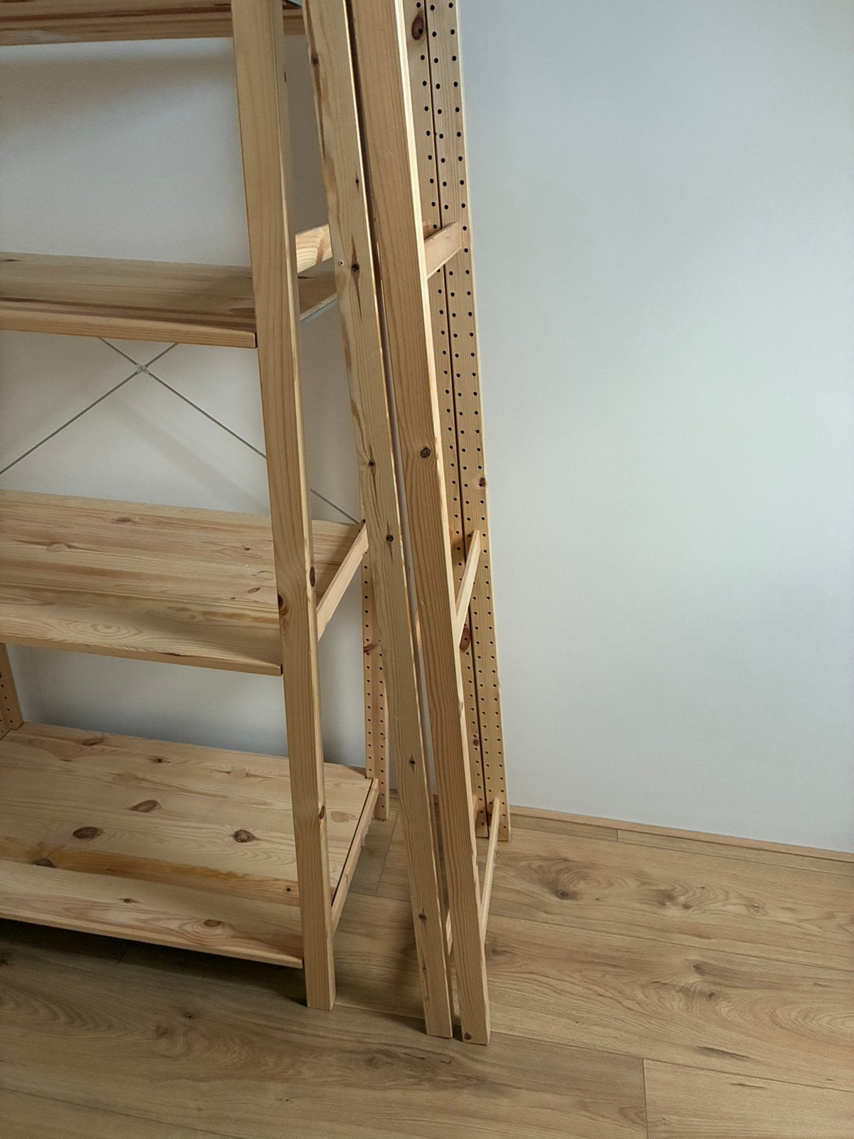 Ikea stellingskast Ivar: 2 staanders, 8 planken 50 cm diep, Ophalen, Zo goed als nieuw