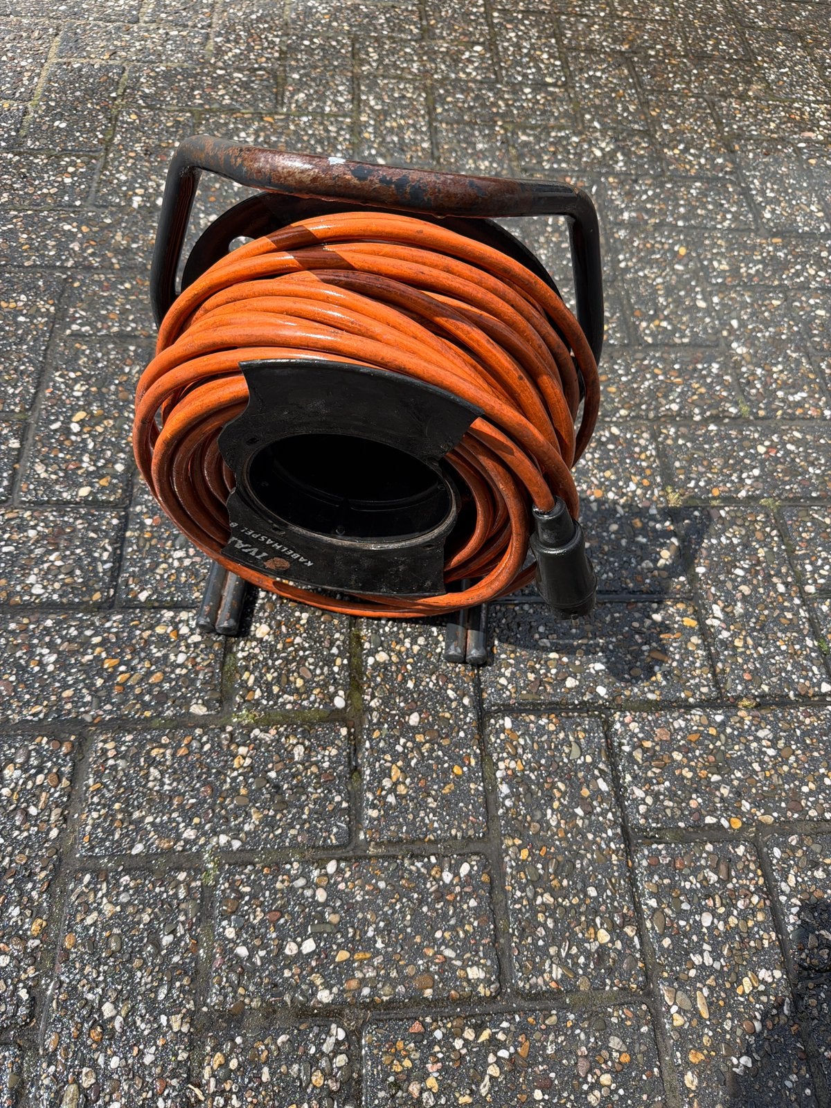 Ong 50 meter kabelhaspel - defect, Doe-het-zelf en Verbouw, Elektra en Kabels, Ophalen, Gebruikt, Kabelhaspel