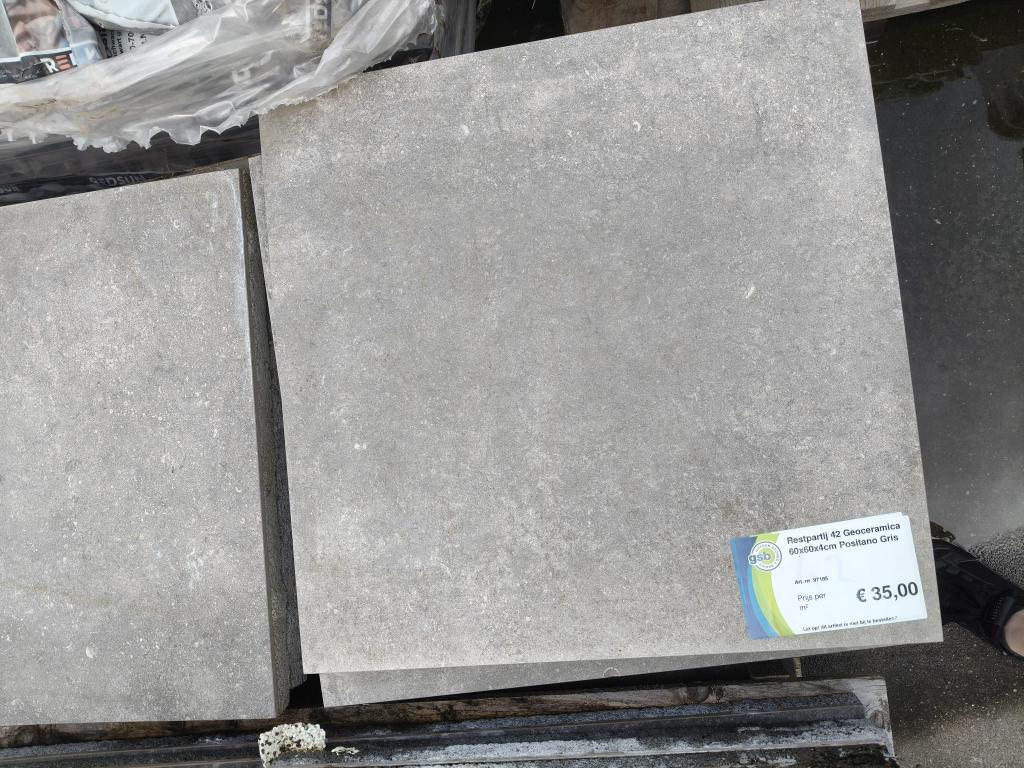 Kera Beton - Positano Grijs - 60x60x4cm (prijs per m2), Ophalen, Nieuw, 5 tot 10 m², Beton