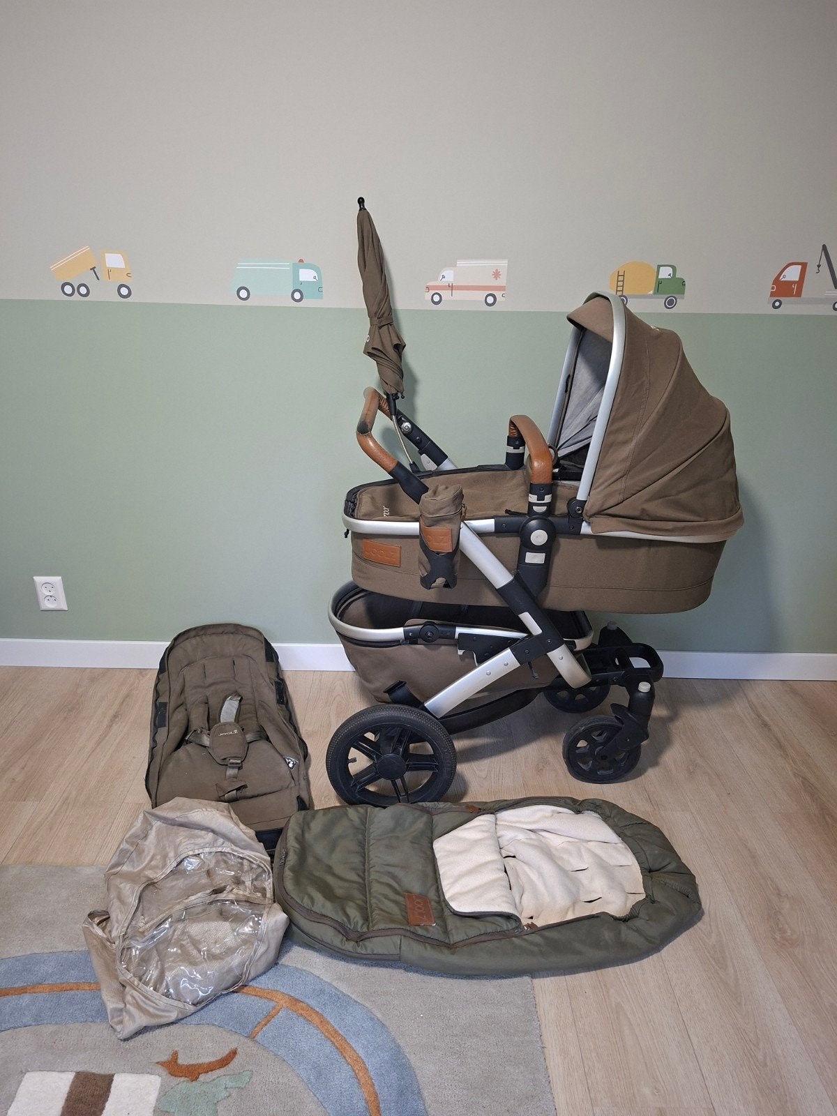 Joolz Geo 1 combiwagen met complete accessoires set, Gebruikt, Combiwagen, Met reiswieg, Ophalen