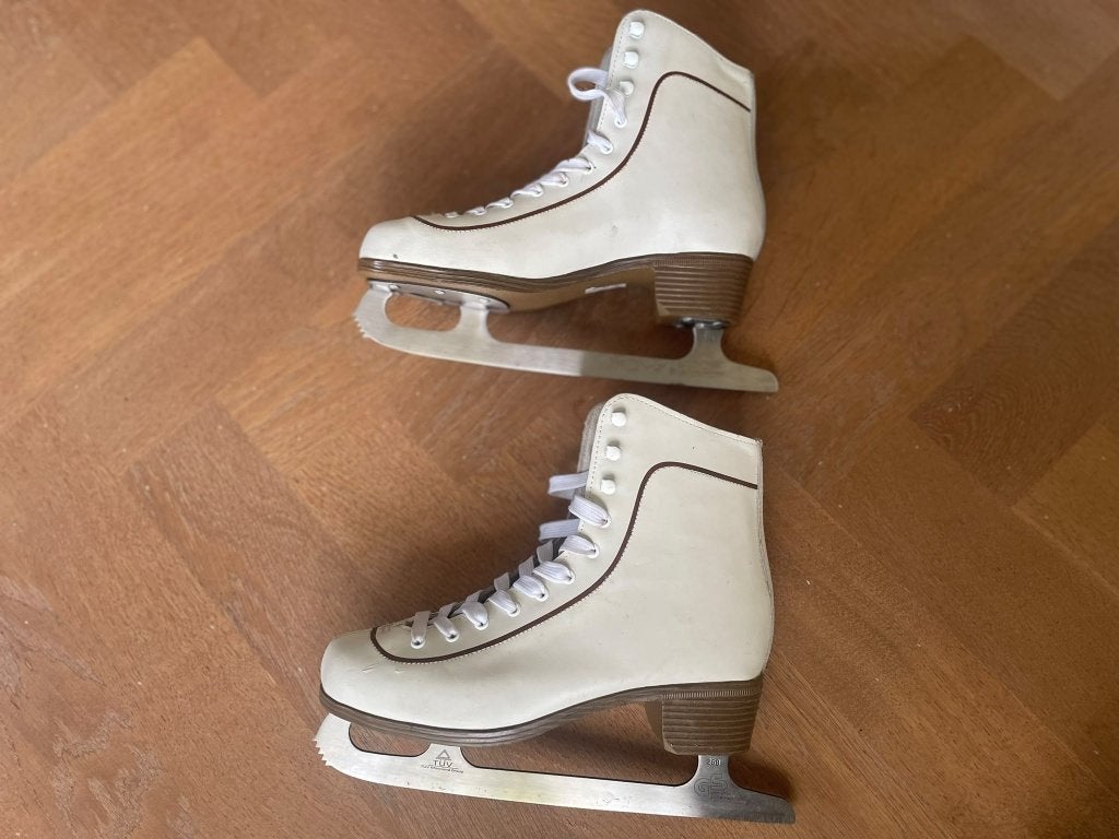 Kunstschaats wit maat 41, Ophalen of Verzenden, Zo goed als nieuw, Kunstschaatsen, Nijdam