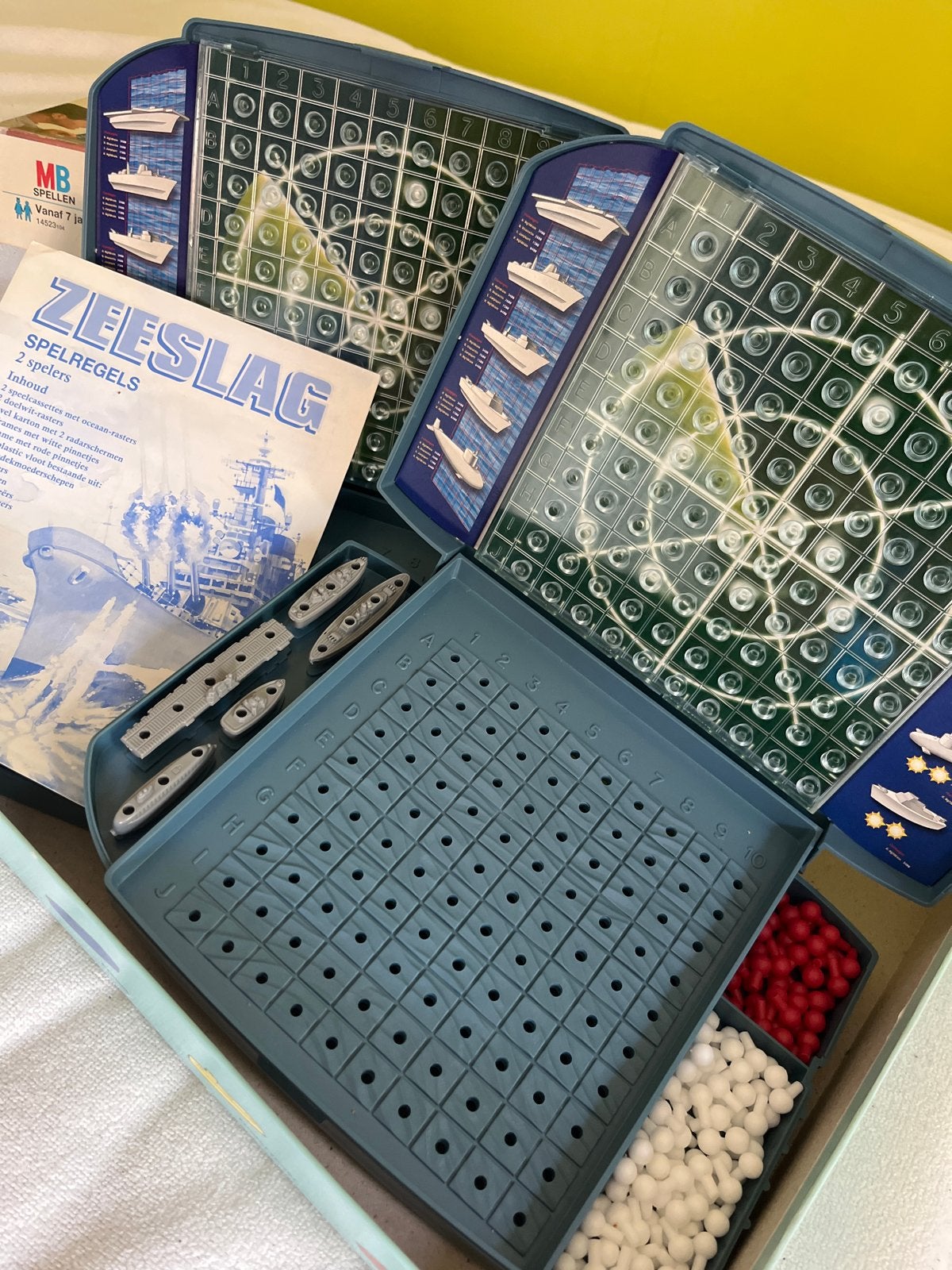 Zeeslag MB Spellen - Klassiek bordspel, Hobby en Vrije tijd, Gezelschapsspellen | Bordspellen, Een of twee spelers, Ophalen, Zo goed als nieuw