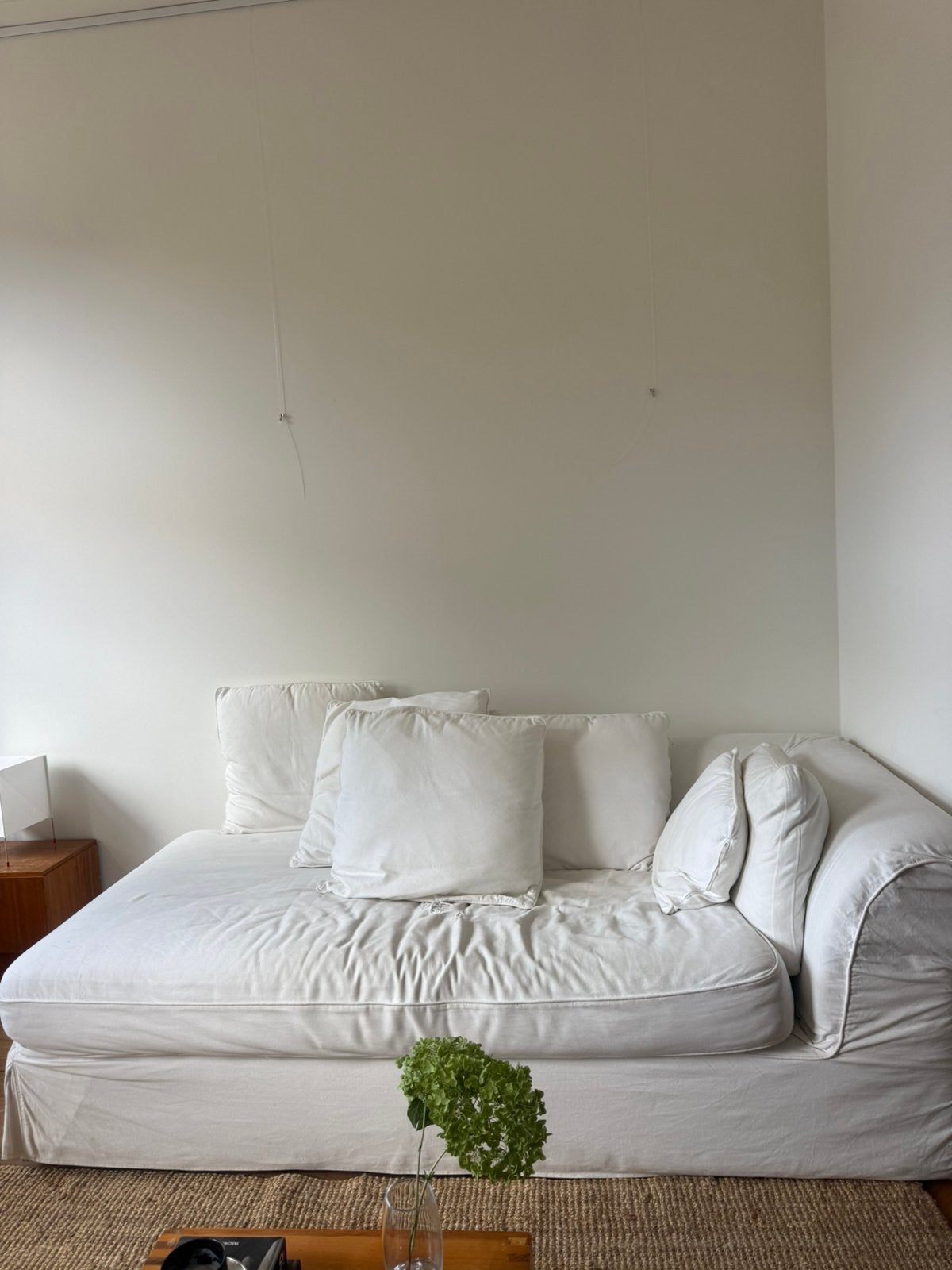 Witte hoek bank, Gebruikt, 100 tot 125 cm, Tweepersoons, Ophalen of Verzenden