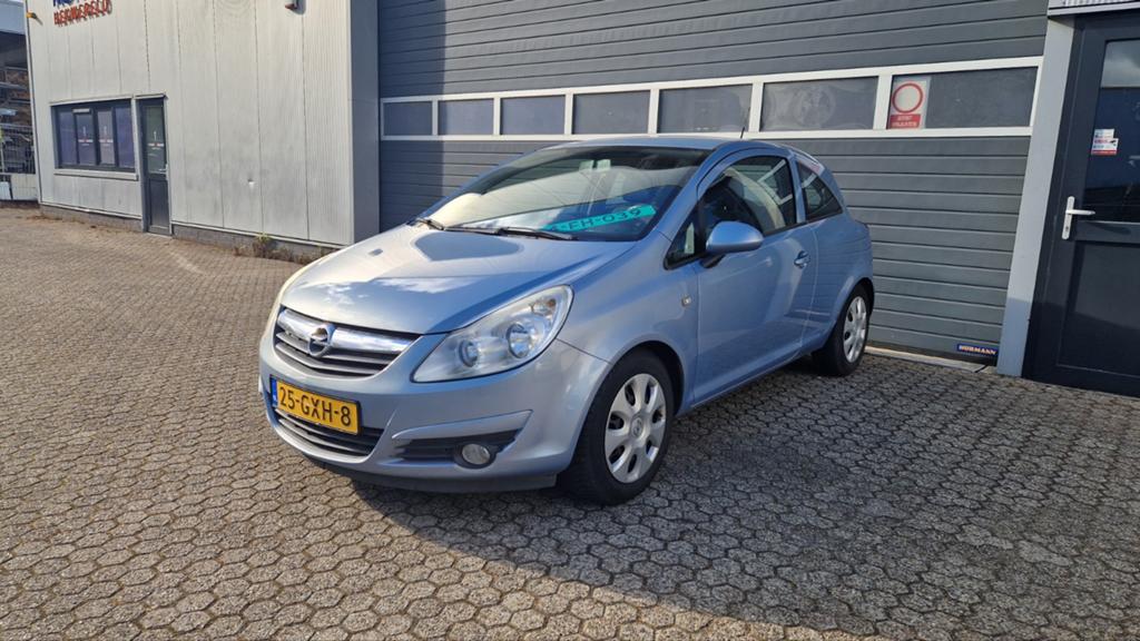 Opel Corsa 1.4 2008 nw apk, Voorwielaandrijving, Stof, 4 cilinders, Blauw