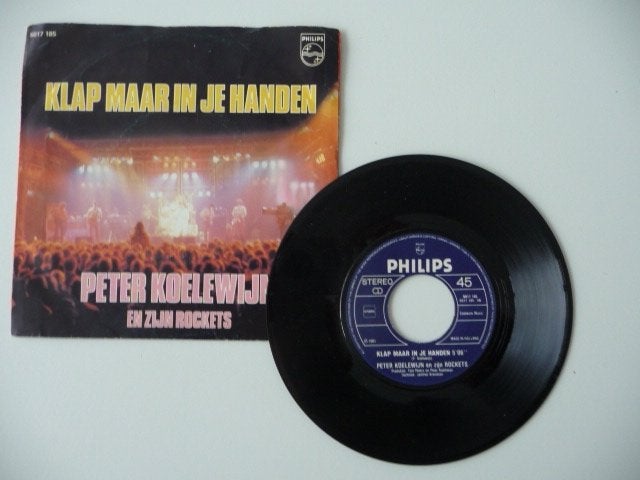 single PETER KOELEWIJN - KLAP MAAR IN JE HANDEN - 1981, Cd's en Dvd's, Gebruikt, 7 inch, Ophalen of Verzenden, Nederlandstalig