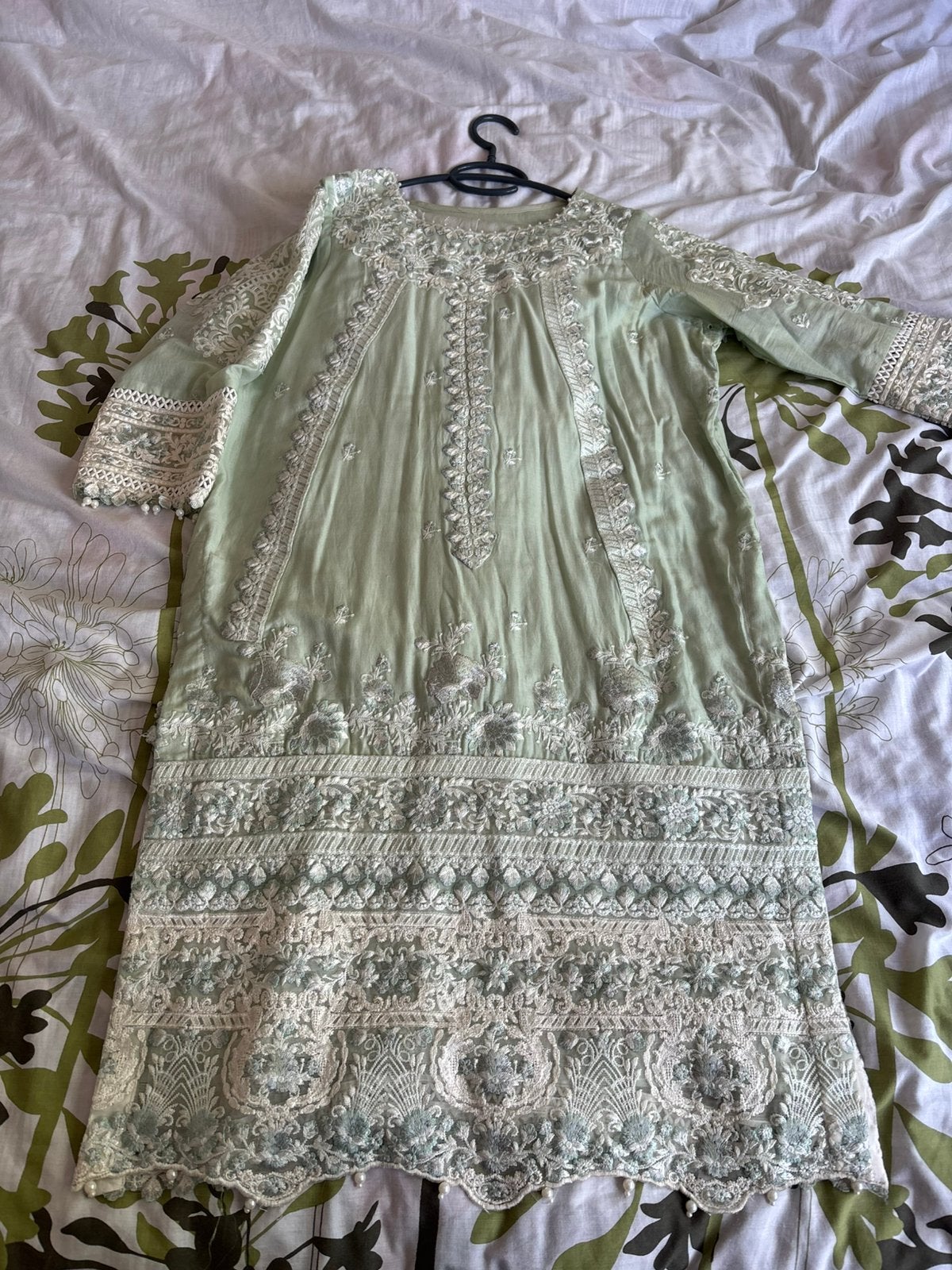 Pakistaanse 3Piece Salwar Kameez Set-Mintgroen – Nieuwstaat, Kleding | Dames, Maat 42/44 (L), Nieuw, Ophalen of Verzenden, Onder de knie
