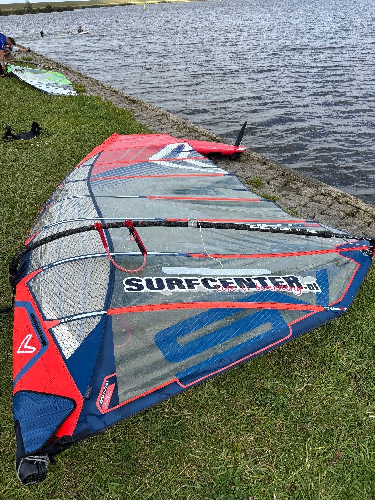 Severne windsurf zeil 9.4 m2, full carbon giek en toebehoren, Watersport en Boten, Ophalen, Gebruikt, Minder dan 250 cm, Met mast