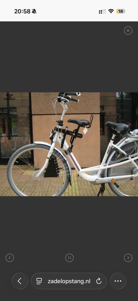 Fietsstoeltje voorop - Zadel op stang, Fietsen en Brommers, Fietsaccessoires | Fietsstoeltjes, Voorzitje, Ophalen of Verzenden