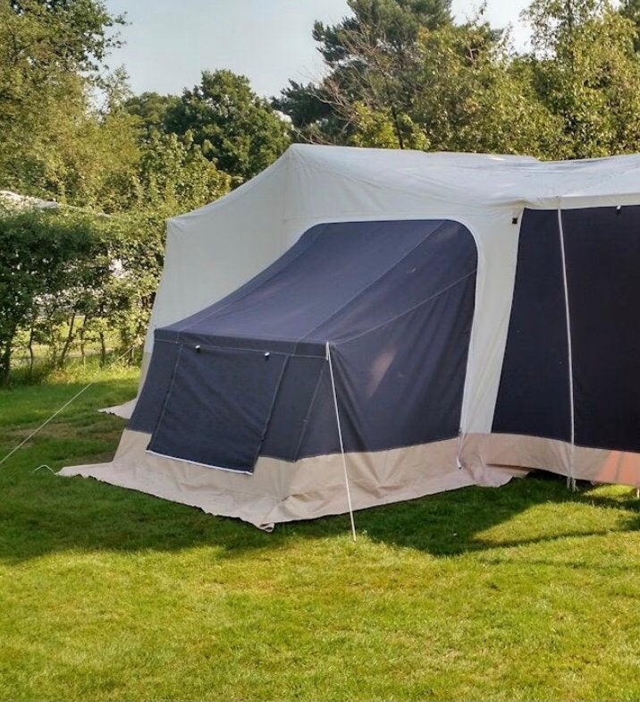 Gezocht: gastencabine / zijtent Trigano Odysse vouwwagen, Caravans en Kamperen, Ophalen, Gebruikt