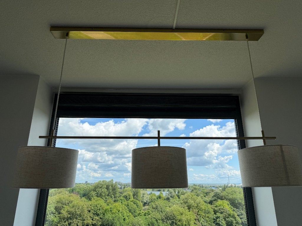 Large Brass Pendant Lamp – Liara (Westwing), Huis en Inrichting, Lampen | Hanglampen, Ophalen of Verzenden, Zo goed als nieuw