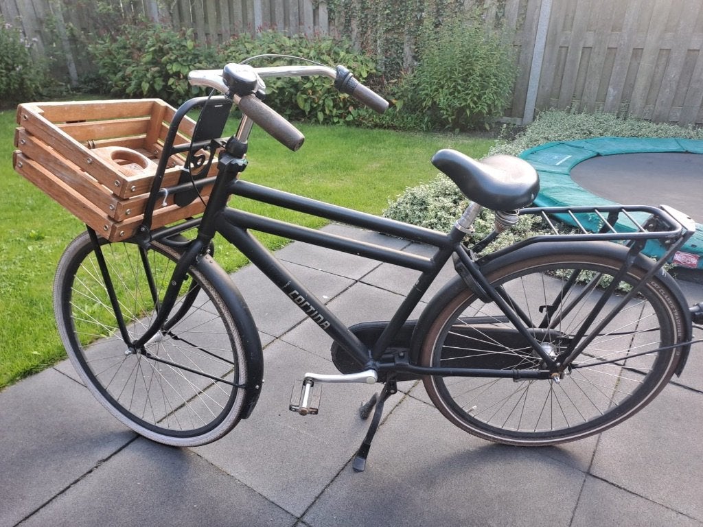 Zwarte jongensfiets van Cortina, Fietsen en Brommers, Terugtraprem, Gebruikt, Ophalen of Verzenden, Cortina