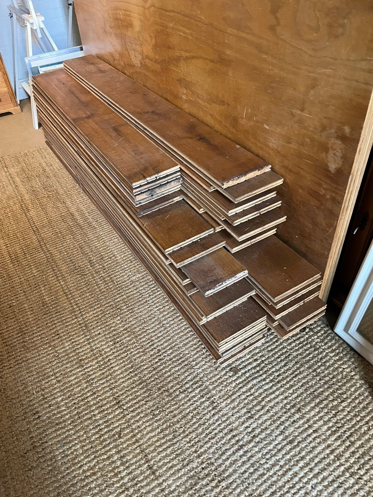 46 Massief EIKEN vloerdelen 18,5 breed, Ophalen, Vloerdelen of -planken, Zo goed als nieuw, 10 m² of meer